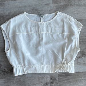 Club Monaco linen cotton blend t-shirt. Boxy style